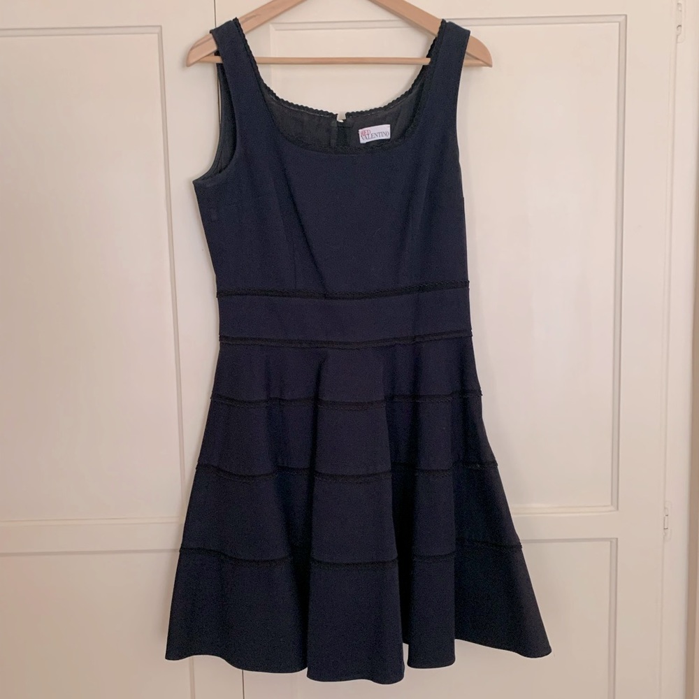 RED Valentino Fit & Flare Sleeveless Cocktail Dress